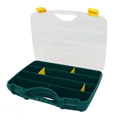Medium Tool Accessories Organiser Carry Case With 21 Movable Dividers - Pack of 2
