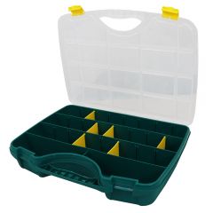 Large Tool Accessories Organiser Carry Case With 21 Movable Dividers - Pack of 2