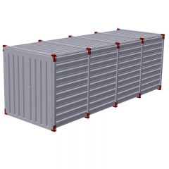 6m Flat Pack Storage Container with Double Wing Doors