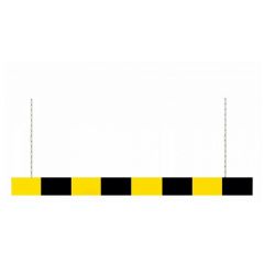 Traffic-Line Height Restrictor Bar with Suspension Chains - Black and Yellow