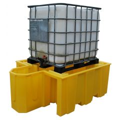 Single IBC Spill Pallet with Integrated Dispensing Area - 1100 Litre Sump Capacity