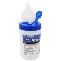 80% Alcohol Surface Disinfectant Wipes - x24 Packs of 100 Wipes