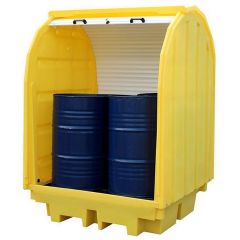 4 Drum Spill Pallet with Hard Cover - 410 Litre Sump Capacity
