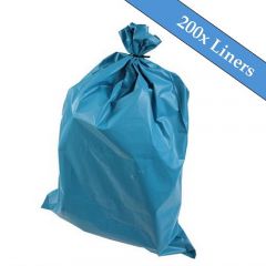 Medium Duty Blue Refuse Sacks 18" x 29" x 39"- 200 Liners Per Box