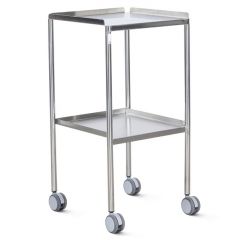 Bristol Maid Steel Dressing Trolley with 450mm Flange Up Fixed Shelves