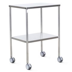 Bristol Maid Steel Dressing Trolley with 600mm Flange Down Fixed Shelves