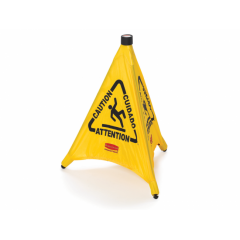 Pop-Up Cone - 50cm Multilingual 'Caution' Symbol