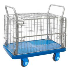 ProPlaz Super Silent Mesh Trolley with Hinged Lid & Half Drop Side - 300kg Capacity