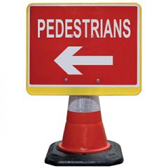 PortaCone Pedestrians Left Sign