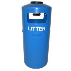 Hooded Top Litter Bin with Fitted Ashtray - 90 Litre