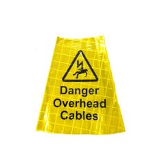 75cm Yellow Sleeves - Danger Overhead Cables 