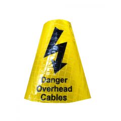 1m yellow Sleeves - Danger Overhead Cables