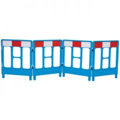 4-Gated Workgate System Blue Panels reflective