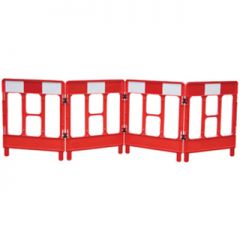 4-Gated Workgate System Red Panels reflective