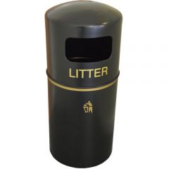 Eco Recycled Hooded Top Litter Bin - 90 Litre