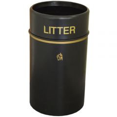 Eco Recycled Open Top Litter Bin - 90 Litre