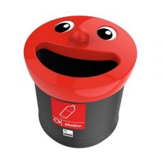 Novelty Smiley Face Recycling Bin - 52 Litre
