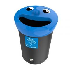 Novelty Smiley Face Recycling Bin - 62 Litre