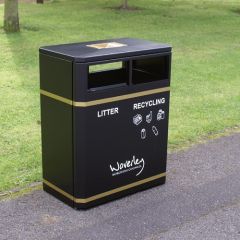 Middlesbrough Dual Litter & Recycling Bin - 160 Litre