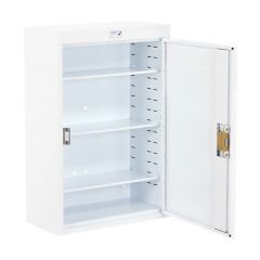 Single Door Steel Pharmacy Cabinet - 600 x 300 x 900mm