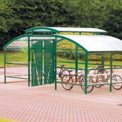 Compound Cycle Shelter with Canopy
