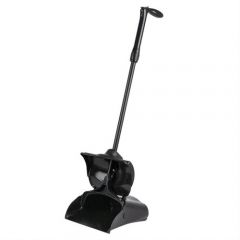 Lobby Pro Deluxe Upright Dust Pan with Cover and Adjustable Handle