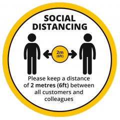 Social Distancing Floor Graphic - 2m Distance - 280mm - Multipack