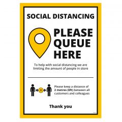 Please Queue Here A2 Poster - Retail & Commercial - Multipack