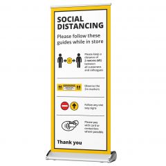 Social Distancing Standing Banner - Retail & Commercial