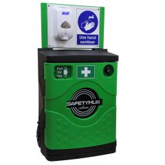 SafetyHub Mobile Hand Sanitiser Station with Automatic Dispenser