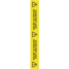 Social Distancing Floor Graphic - Keep A Safe Distance - 800mm x 100mm - Pack of 10