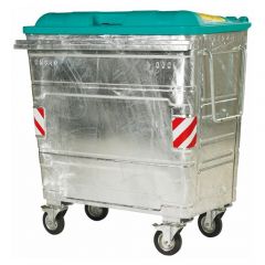 1100 Litre Galvanised Steel Wheeled Container