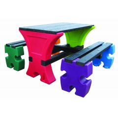 Junior 4 Seater Jigsaw Table & Bench Set