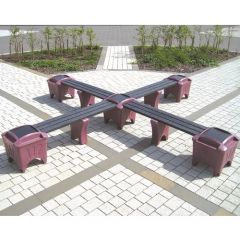 Modular Seating - Cross Shaped Bench