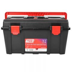 Plastic Tool Box with Internal Organiser & Tool Tray - 445 x 235 x 230mm