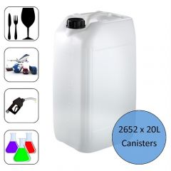 20 Litre HDPE Containers/Jerry Cans/Canisters - Wholesale Full Lorry Load