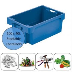 40 Litre Stacking Containers - Wholesale Pallet