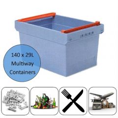 29 Litre HDPE Multiway Containers with Stacking Frame - Wholesale Full Pallet
