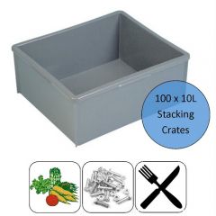 10 Litre HDPE Stacking Crates - Full Pallet