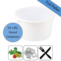 85 Litre HDPE Round Containers - Full Pallet