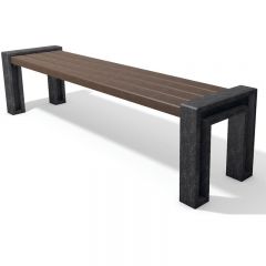 100% Recycled Plastic Hyde Park Backless Bench