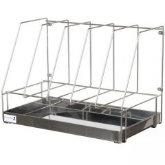 Stainless Steel 5 Bedpan Drainage Rack