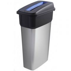 Slim Metal Look Plastic Recycling Bin
