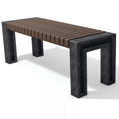 100% Recycled Plastic Ueno Backless Bench
