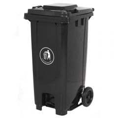 Wheeled Bin with Coloured Lid - 120 Litre